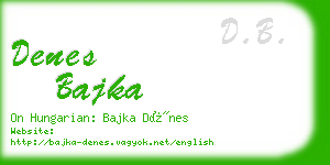 denes bajka business card